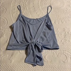 Blue Crop Tank Top